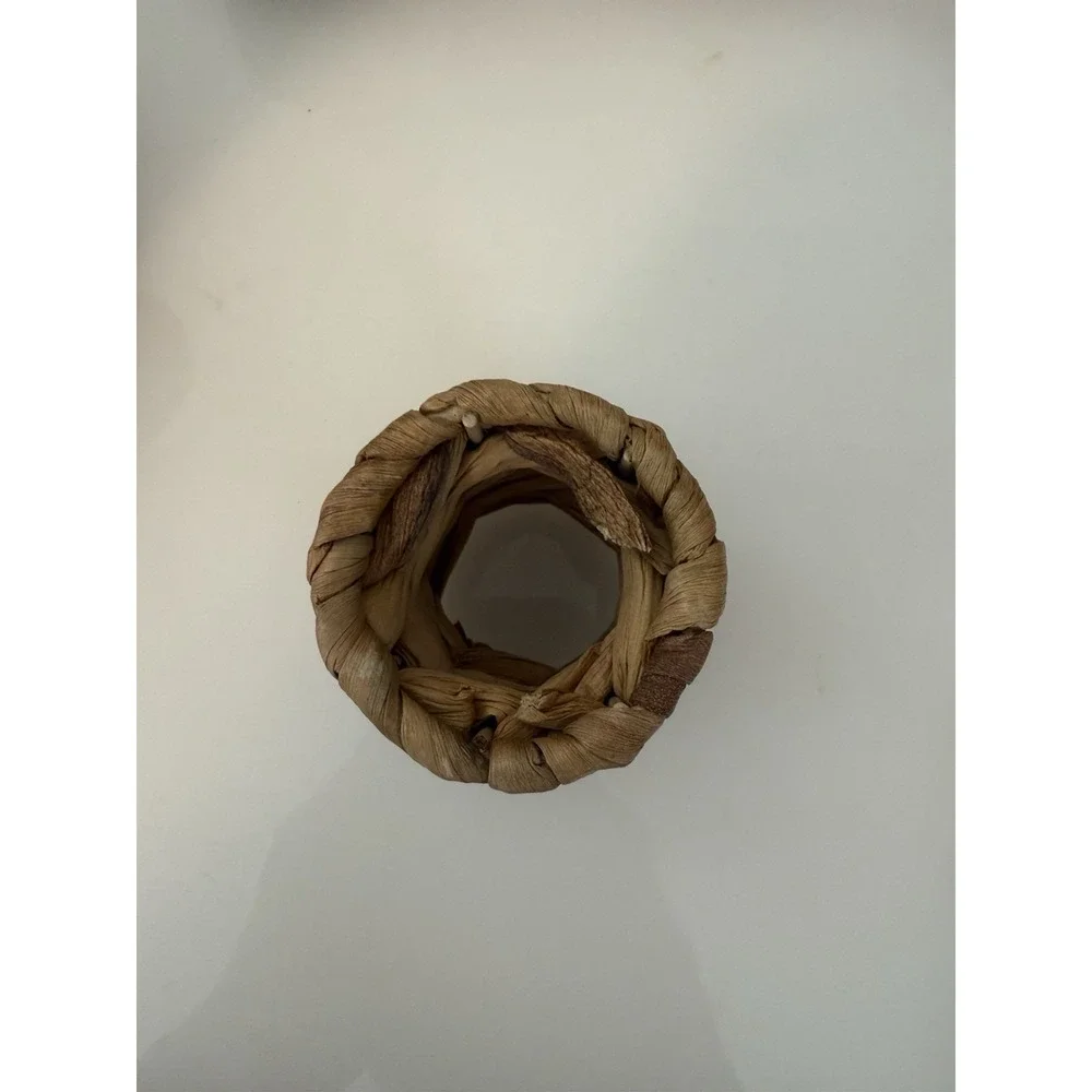 Set‎ of 6 Vtg Woven Seagrass Napkin Rings Rustic Dining Table Place Setting 2